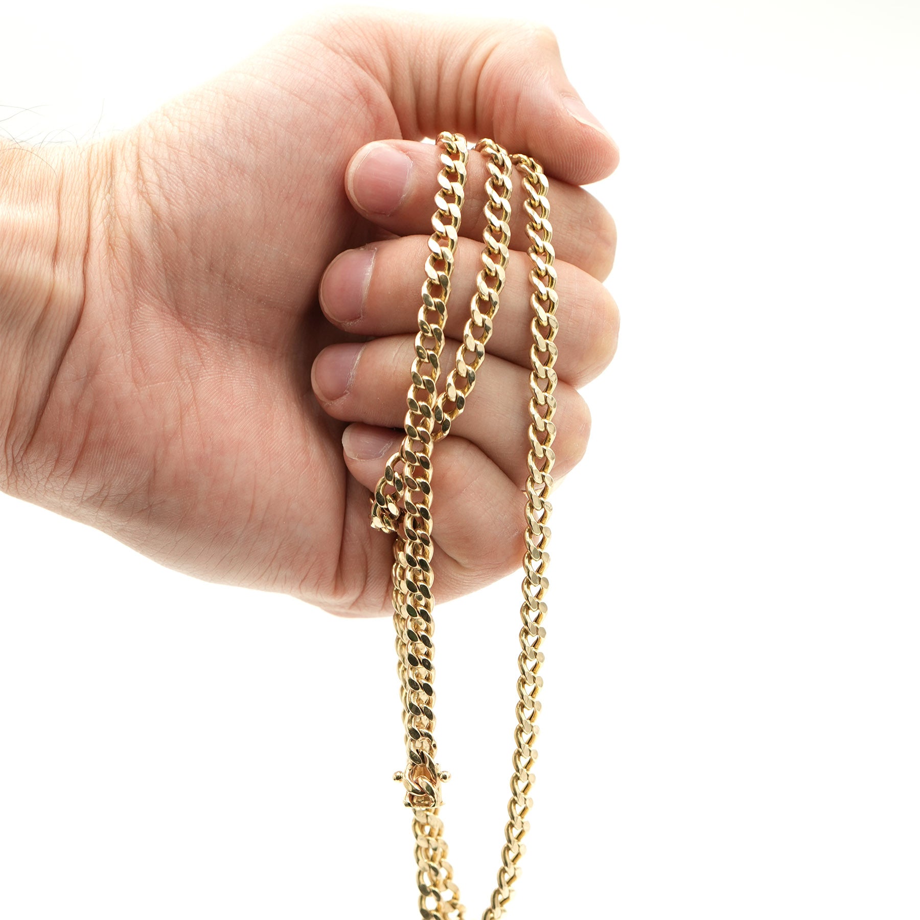 10k Yellow Gold Curb Link Chain 28 inch Necklace