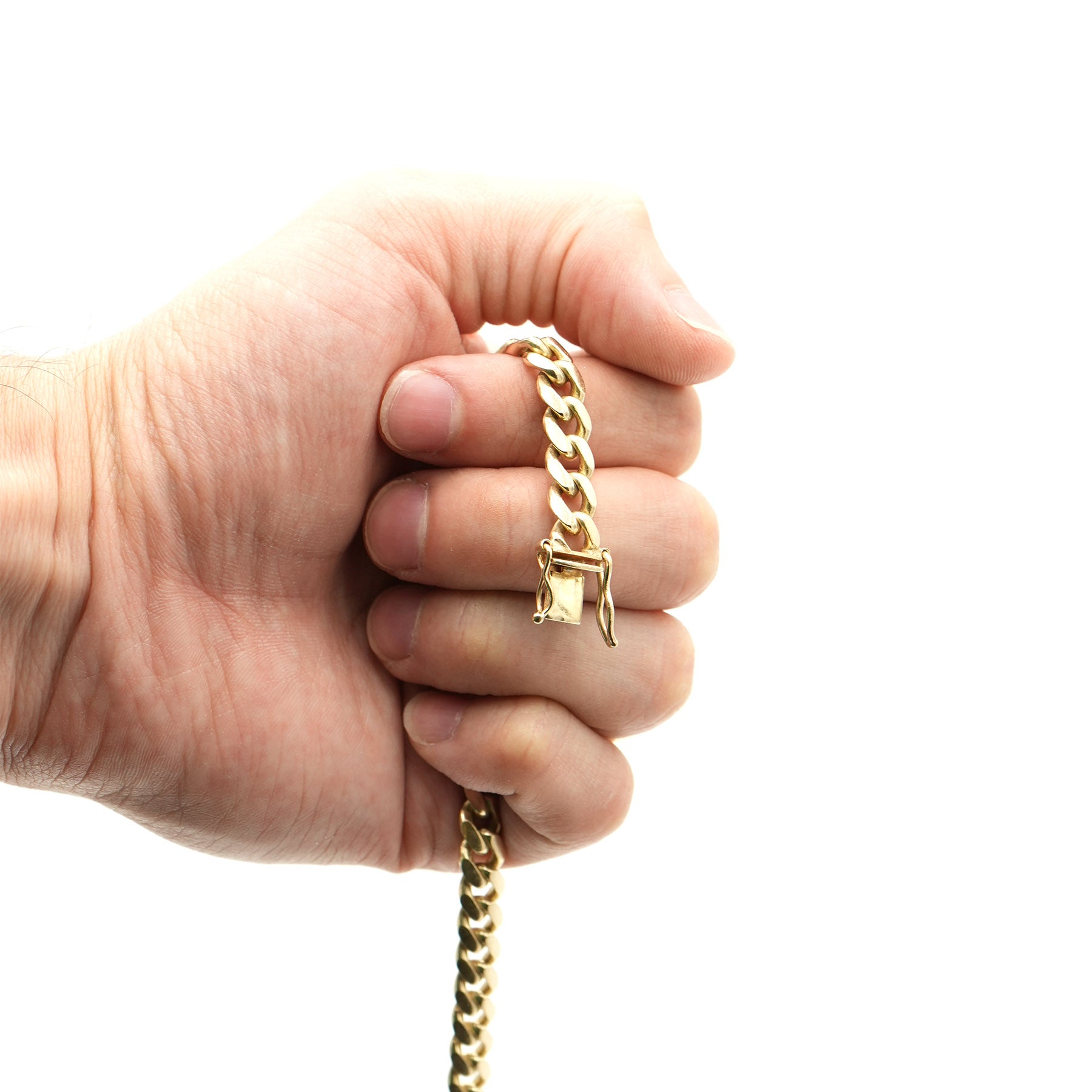 10k Yellow Gold Cuban Link Chain Bracelet