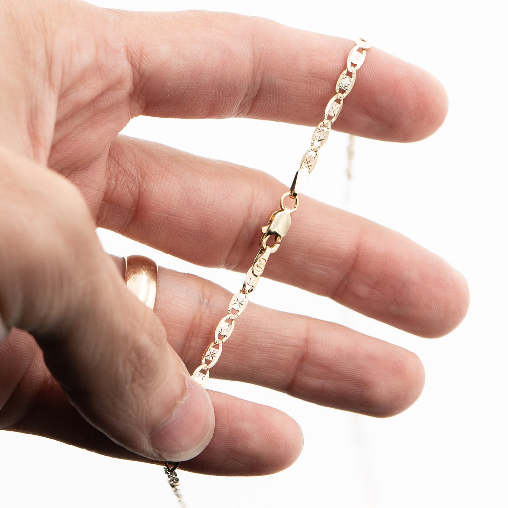 10k Yellow Gold Anchor Link Chain Necklace