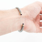 David Yurman Cable Cuff Sterling Silver Bangle Bracelet