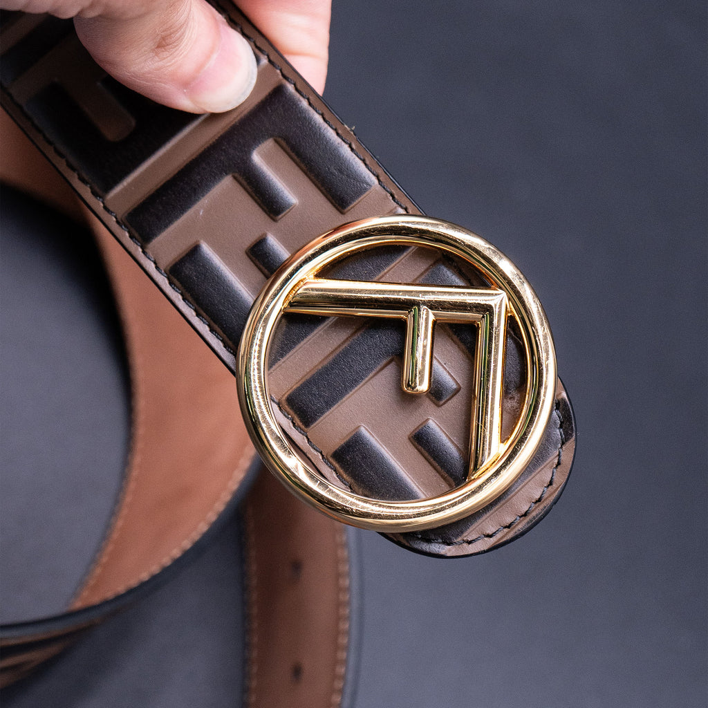 F Is Fendi FF Embossed Belt