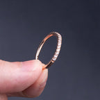 14k Rose Gold Round Diamond Egagement Ring Set