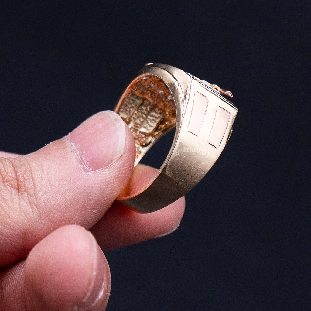 14k Yellow Gold Magnum Wide Mens Ring
