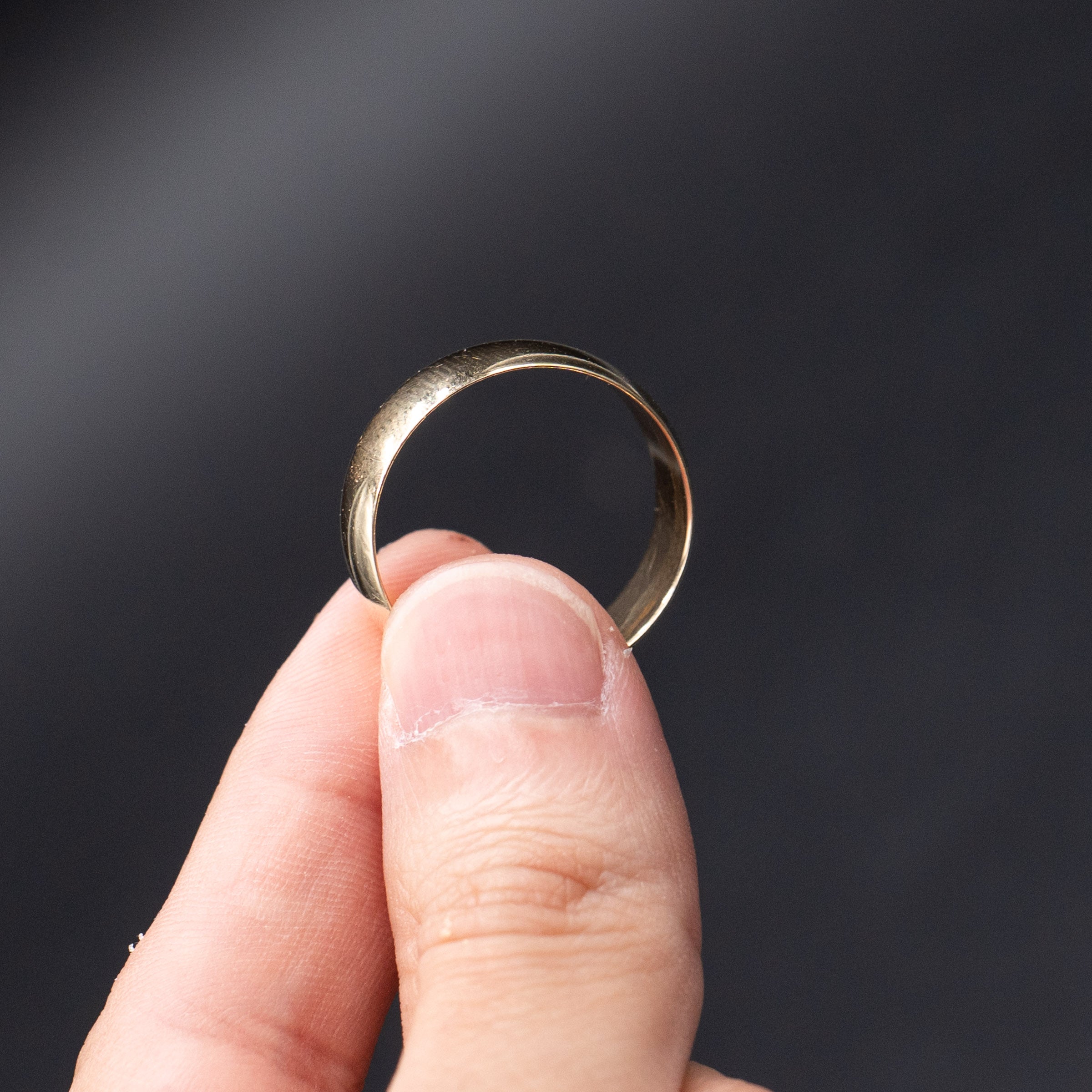 14k Yellow Gold Wide Smooth Wedding Band For Men