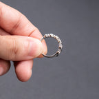 14k White Gold Round Cut Channel Set Diamond Band