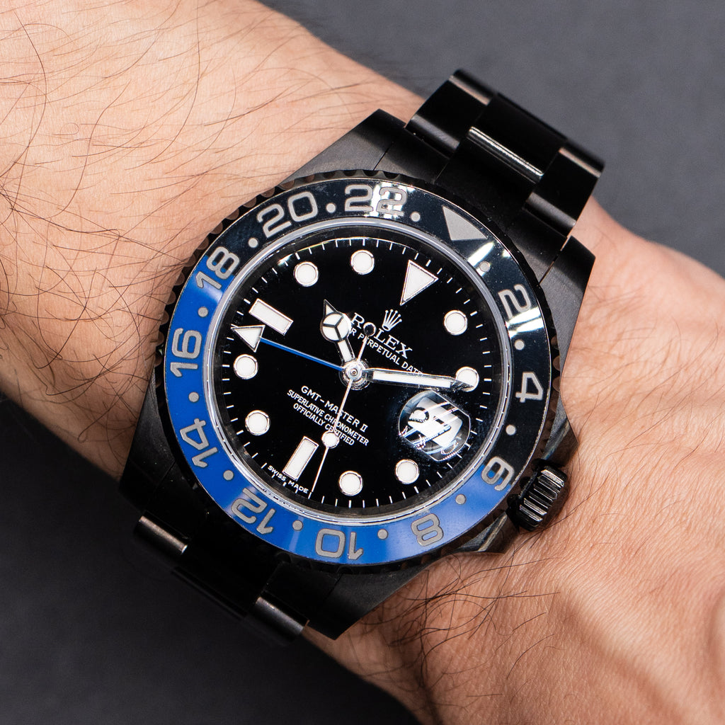 Rolex GMT-Master II "Batman" Custom PVD Watch