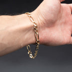 14k Yellow Gold 9 Inch Figaro Chain Bracelet