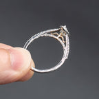 14k White Gold Small Pear Shape Diamond Ring