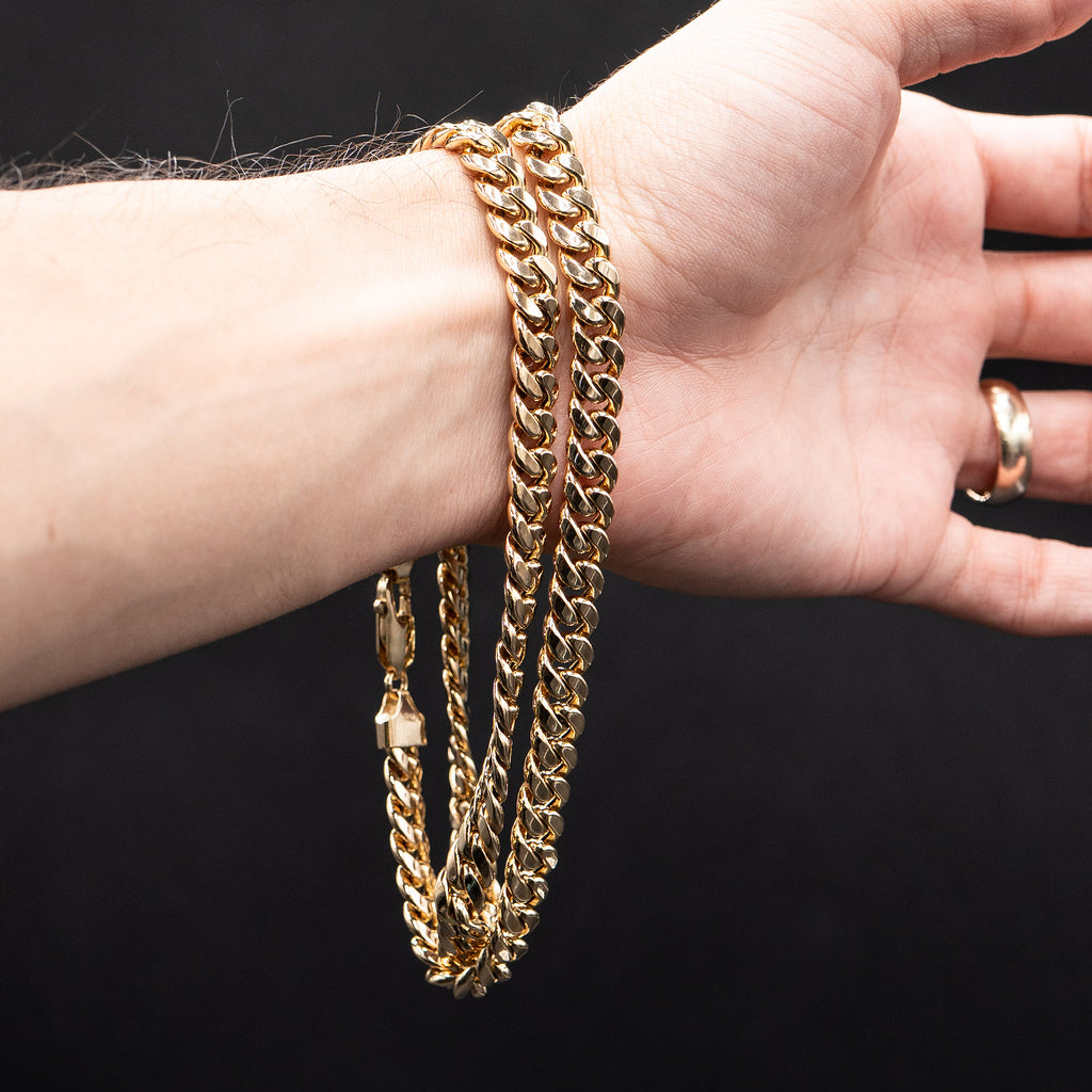 10k Yellow Gold 22 inch Cuban Link Chain Necklace