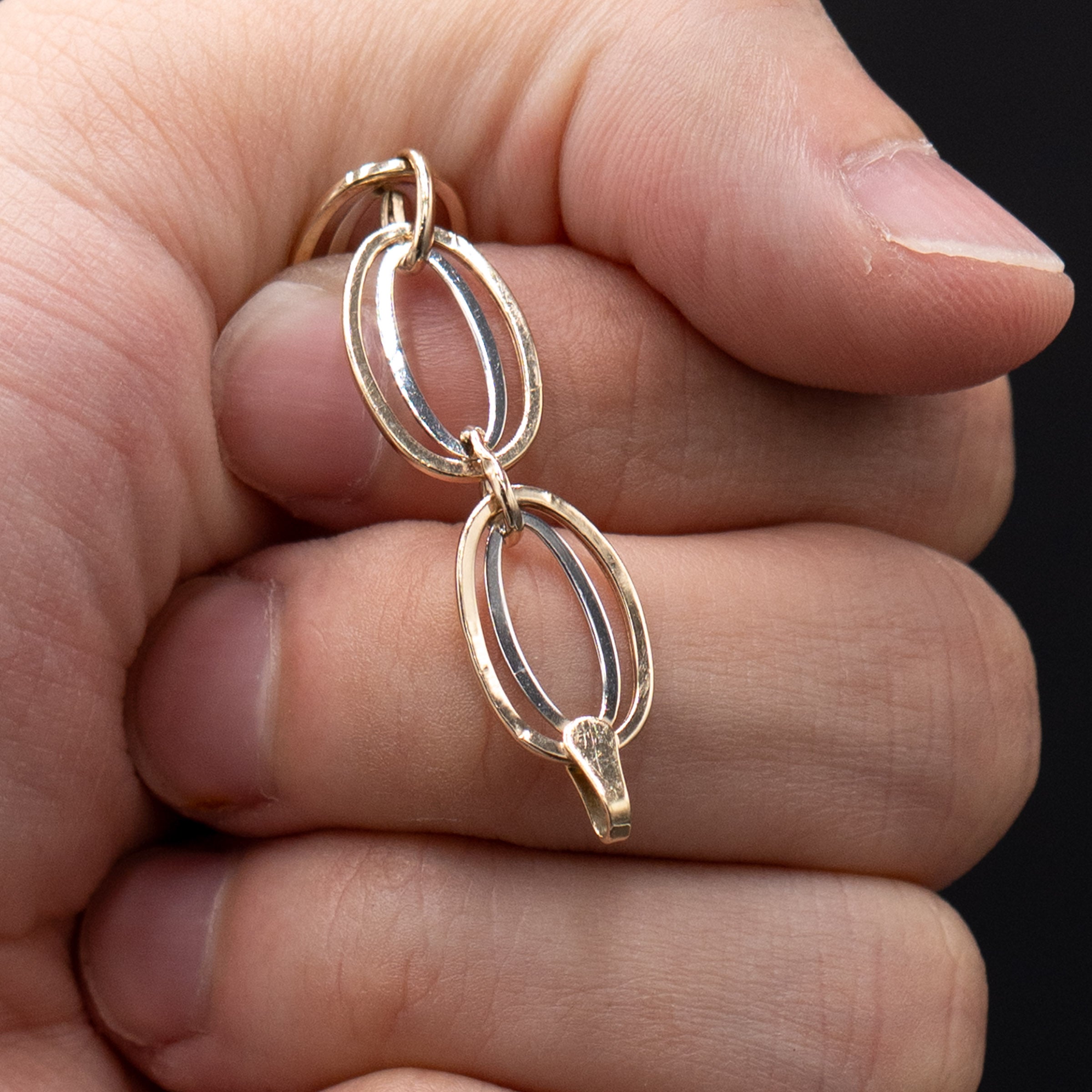 9k Yellow Gold Double Oval Link Chain Bracelet