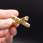 10k Yellow Gold Diamond Pave Cross Pendant