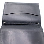 Hermes Passport Agenda Folding Black Leather Wallet