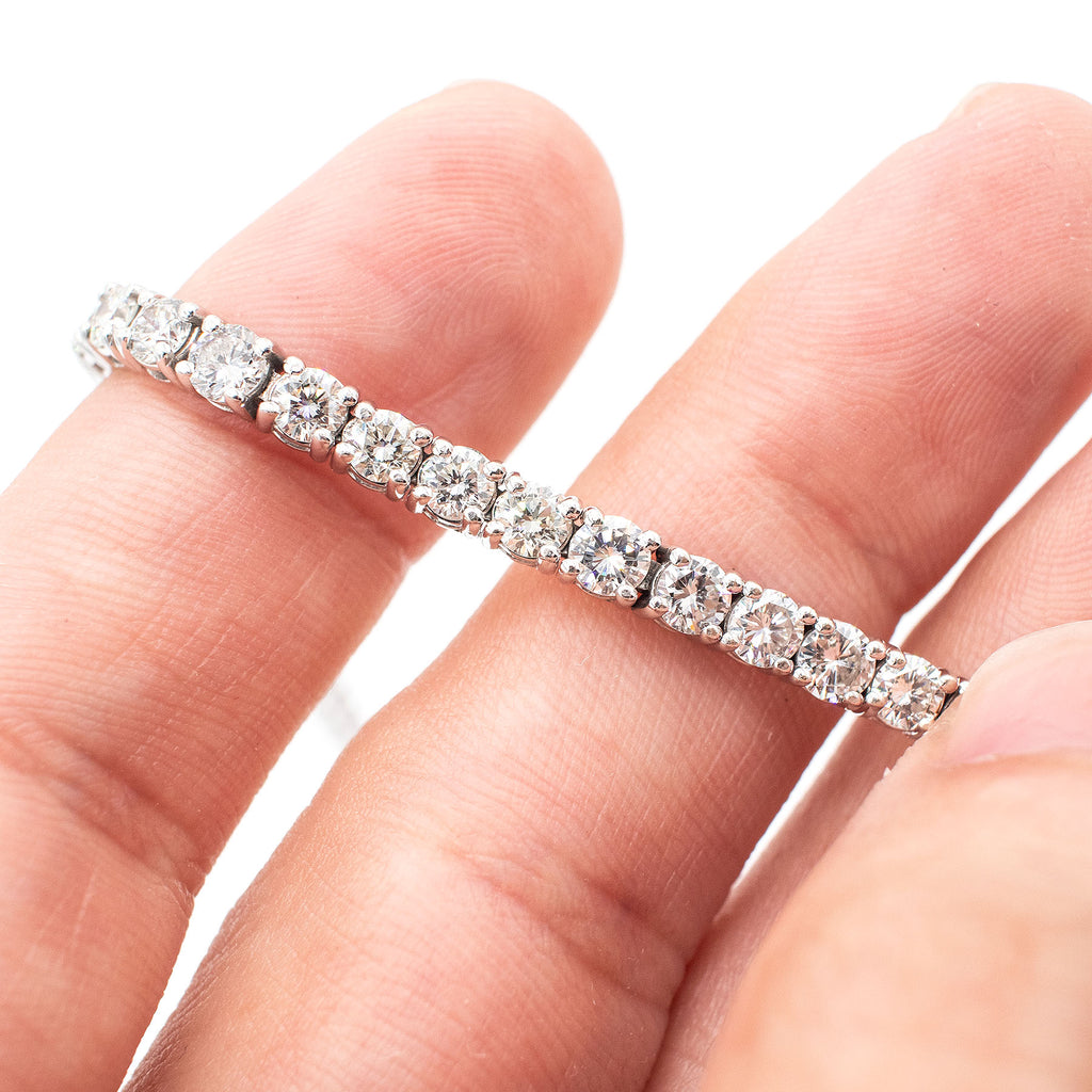 14k White Gold 5.50ctw Round Diamond Tennis Bracelet
