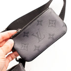Louis Vuitton Trio Messenger Crossbody Monogram Black & Gray Handbag