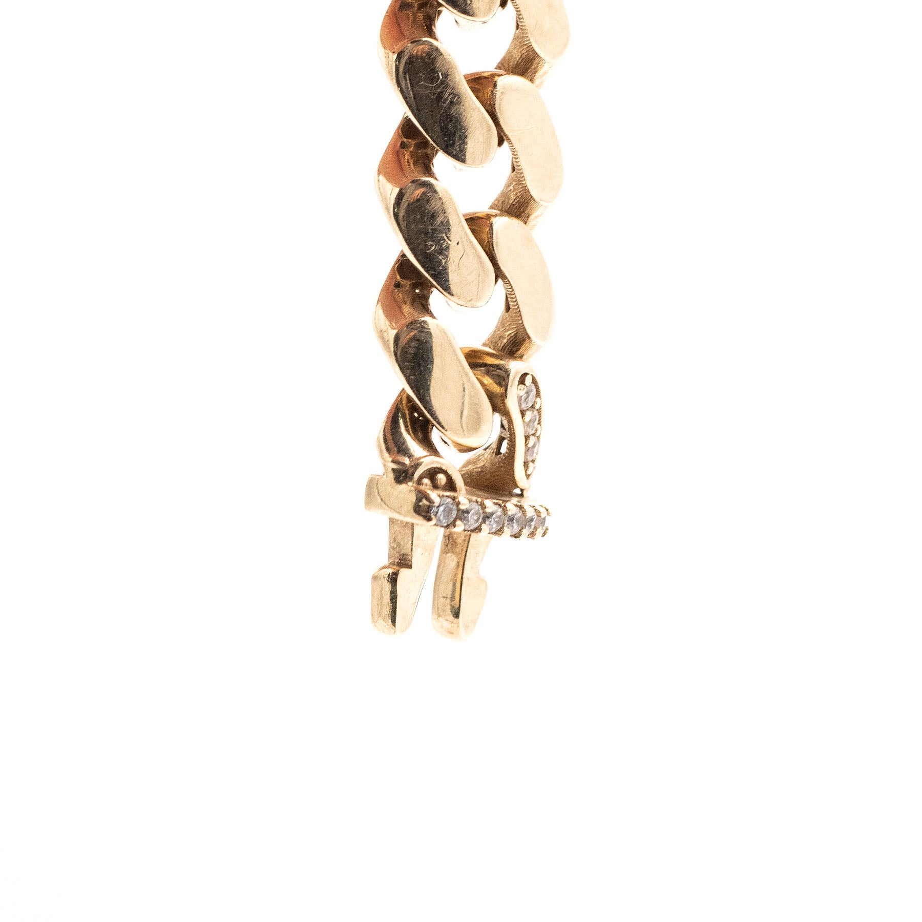 10k Yellow Gold 8mm Cuban Link Chain Bracelet