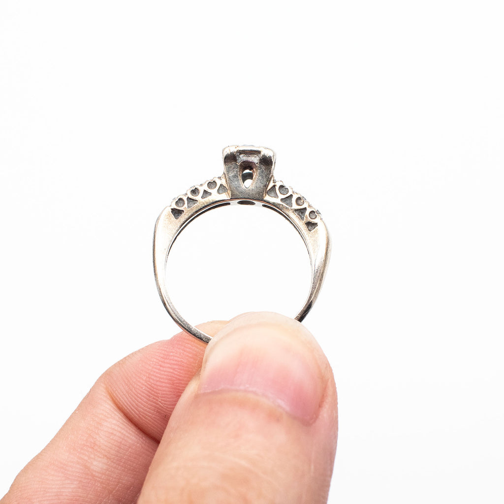 14k White Gold 0.50ctw Round Diamond Ring
