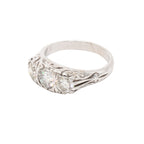 14k White Gold 0.85ctw Three Stone Diamond Ring