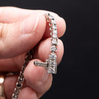 14k White Gold Round Cut Diamond Tennis Bracelet