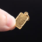 24k Yellow Gold Bar Pendant