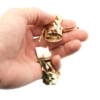 10k Yellow Gold Cuban Link Chain 9 inch Bracelet