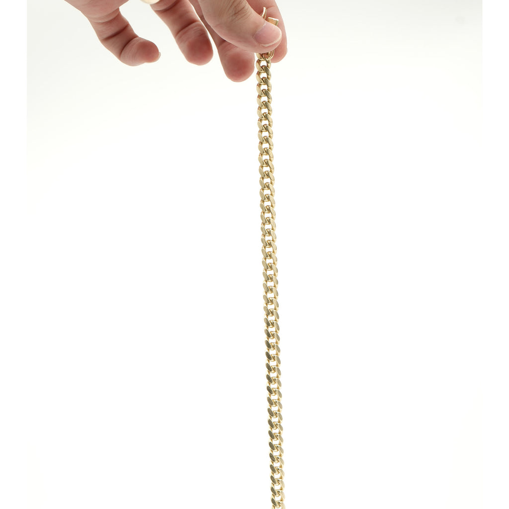 10k Yellow Gold Cuban Link Chain Bracelet