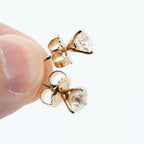 14k Yellow Gold Lab Grown Round Cut Diamond Stud Earrings