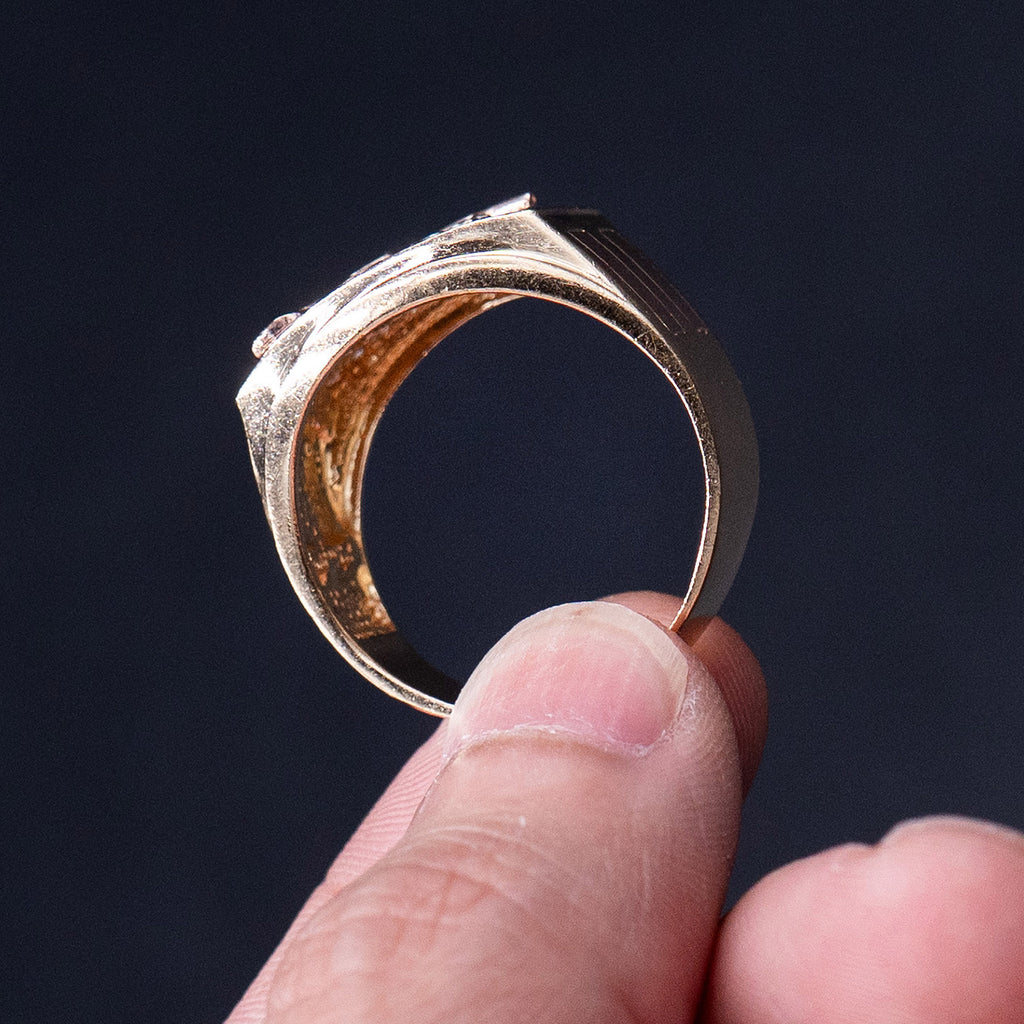 14k Yellow Gold Magnum Wide Mens Ring