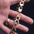 14k Yellow Gold  13mm Curb Link Chain Necklace