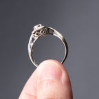 10k White Gold Diamond Pave Engagement Ring