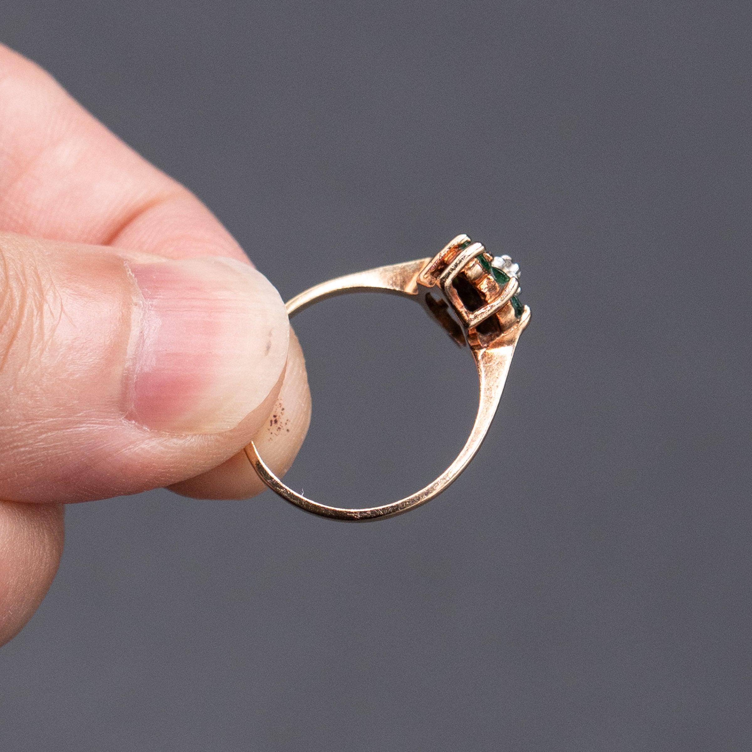 10k Yellow Gold Marquise Shape Vintage Ring