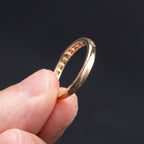 14k Yellow Gold Bezel Set Diamond Wedding Band