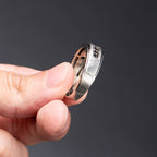 10k White Gold White & Black Diamond Mens Wedding Band
