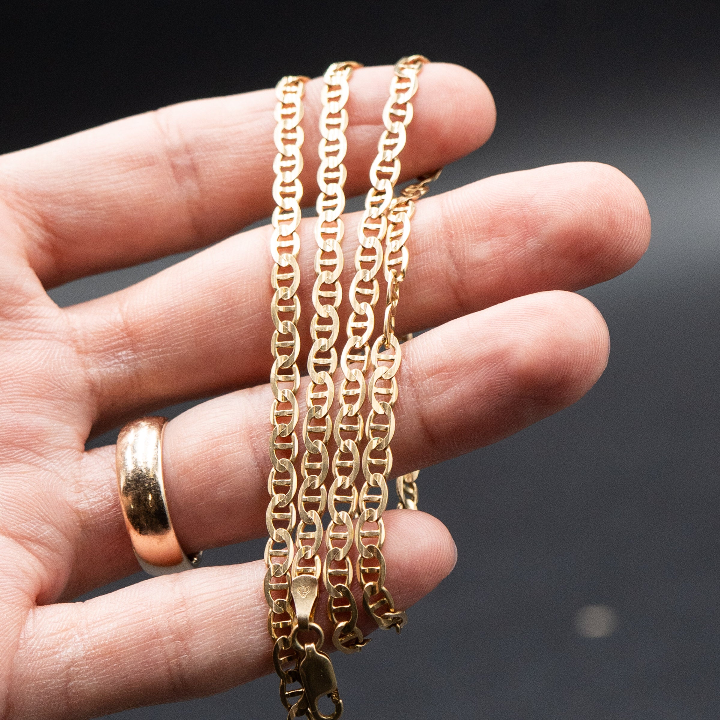 14k Yellow Gold Gucci Style Link Chain Necklace