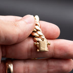 10k Yellow Gold Hollow Cuban Link Chain Bracelet