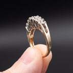 14k Yellow Gold Vintage Round Cut Gemstone Ring