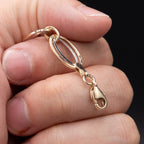 9k Yellow Gold Double Oval Link Chain Bracelet