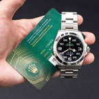 Pre-Owned Rolex 126900 Air-King Black Dial Stainless Steel With Box And Papers