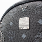 MCM Munchen Stark Studded Black Backpack