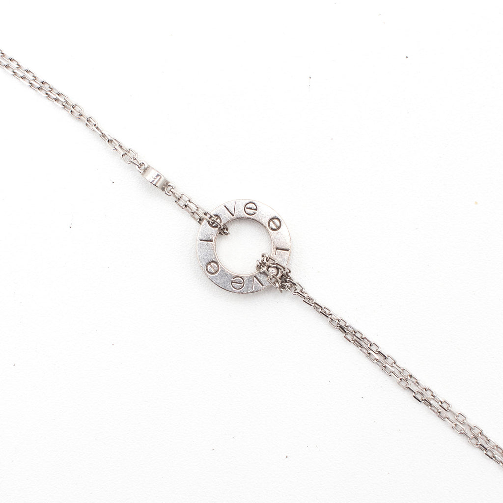 Cartier 18k White Gold "Love" loose chain bracelet