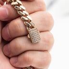 10k Yellow Gold 8mm Cuban Link Chain Bracelet