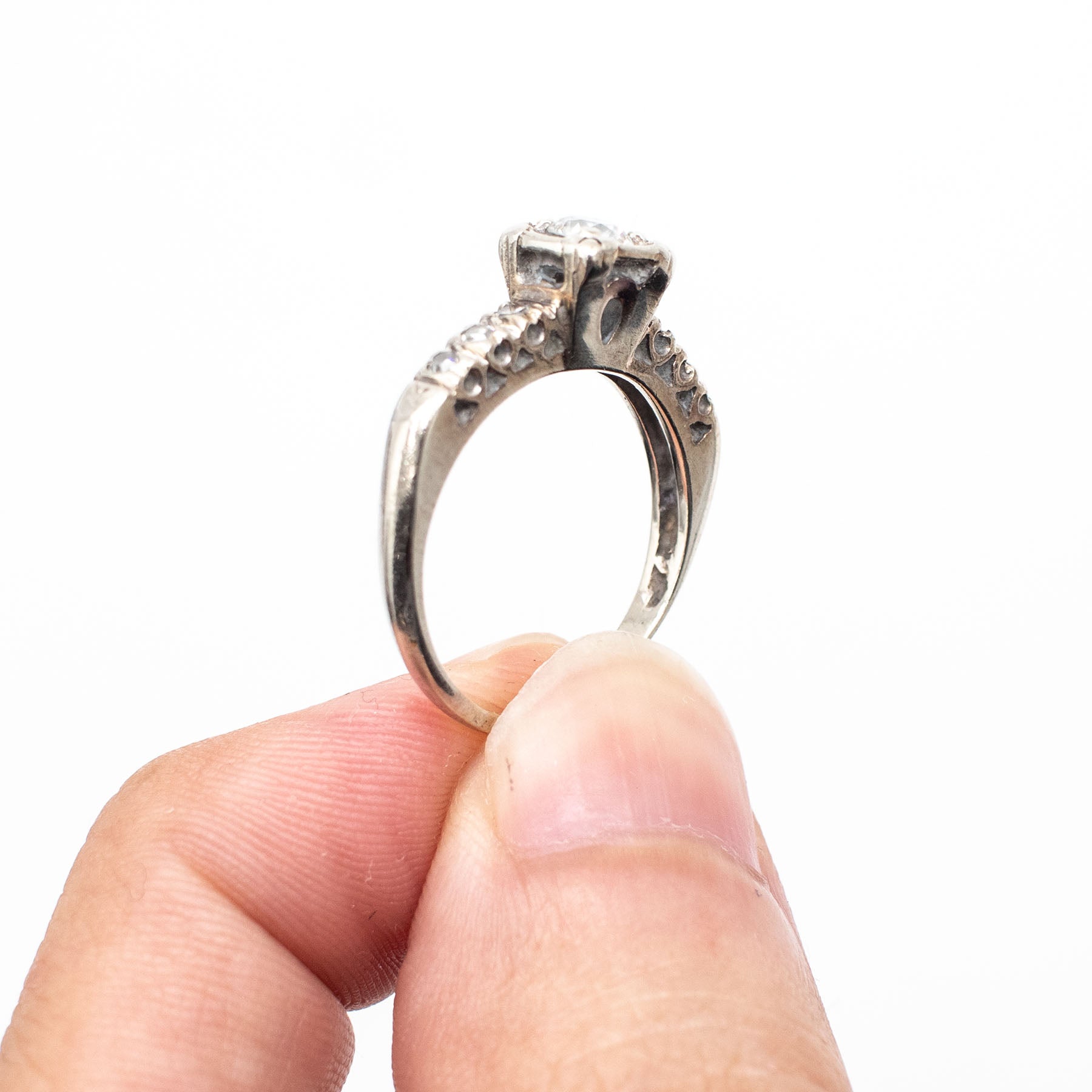 14k White Gold 0.50ctw Round Diamond Ring