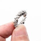 14k White Gold Diamond "XOXO" Tennis Ring