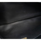 Chanel Trendy CC Top Handle Gold Hardware Quilted Black Leather Handbag