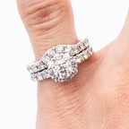 14k White Gold Round Cut Diamond Engagement Ring