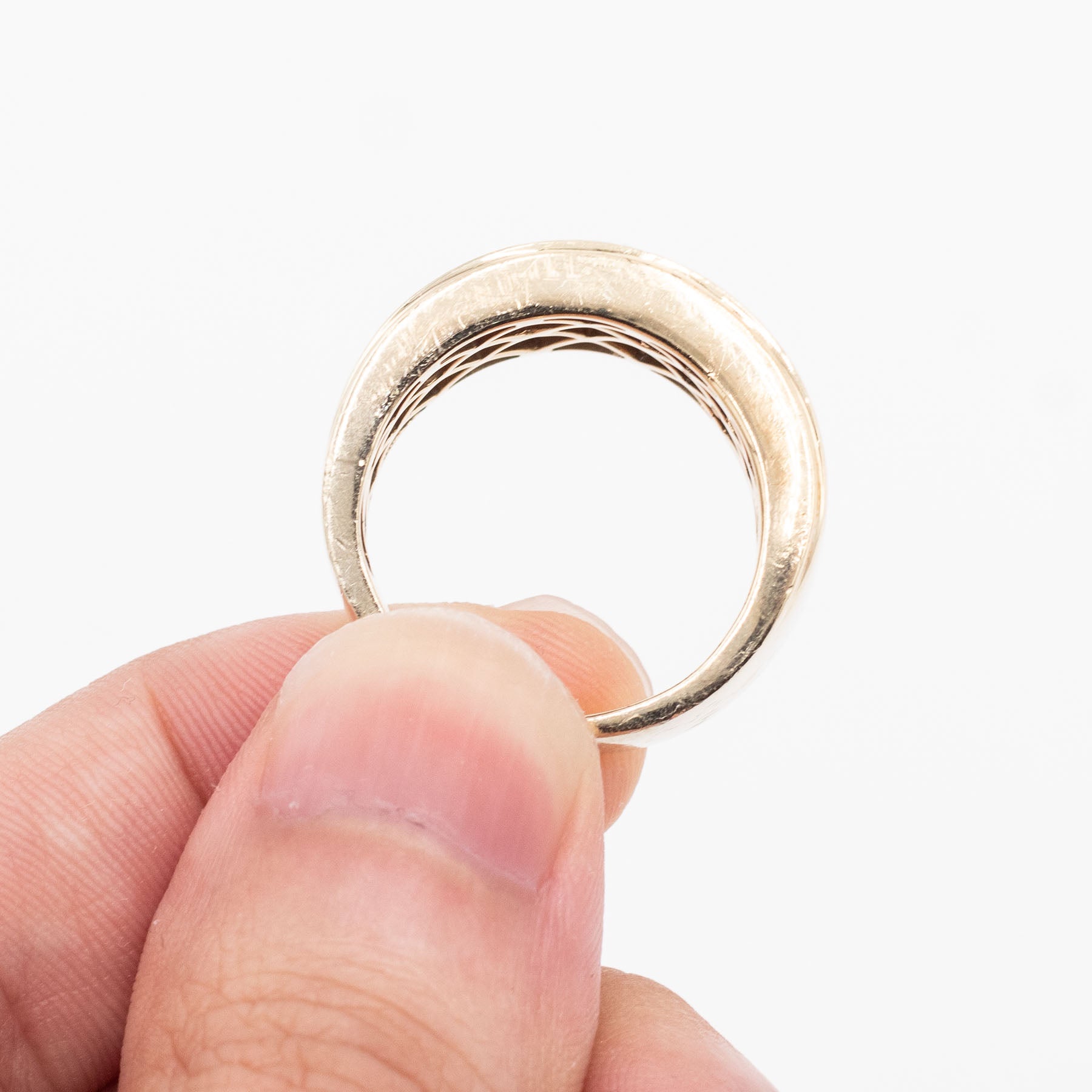 14k Yellow Gold Black & Fancy Diamond Pave Wide Ring