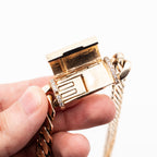 10k Yellow Gold 10mm Cuban Link Chain 15 inch Necklace With Diamonds