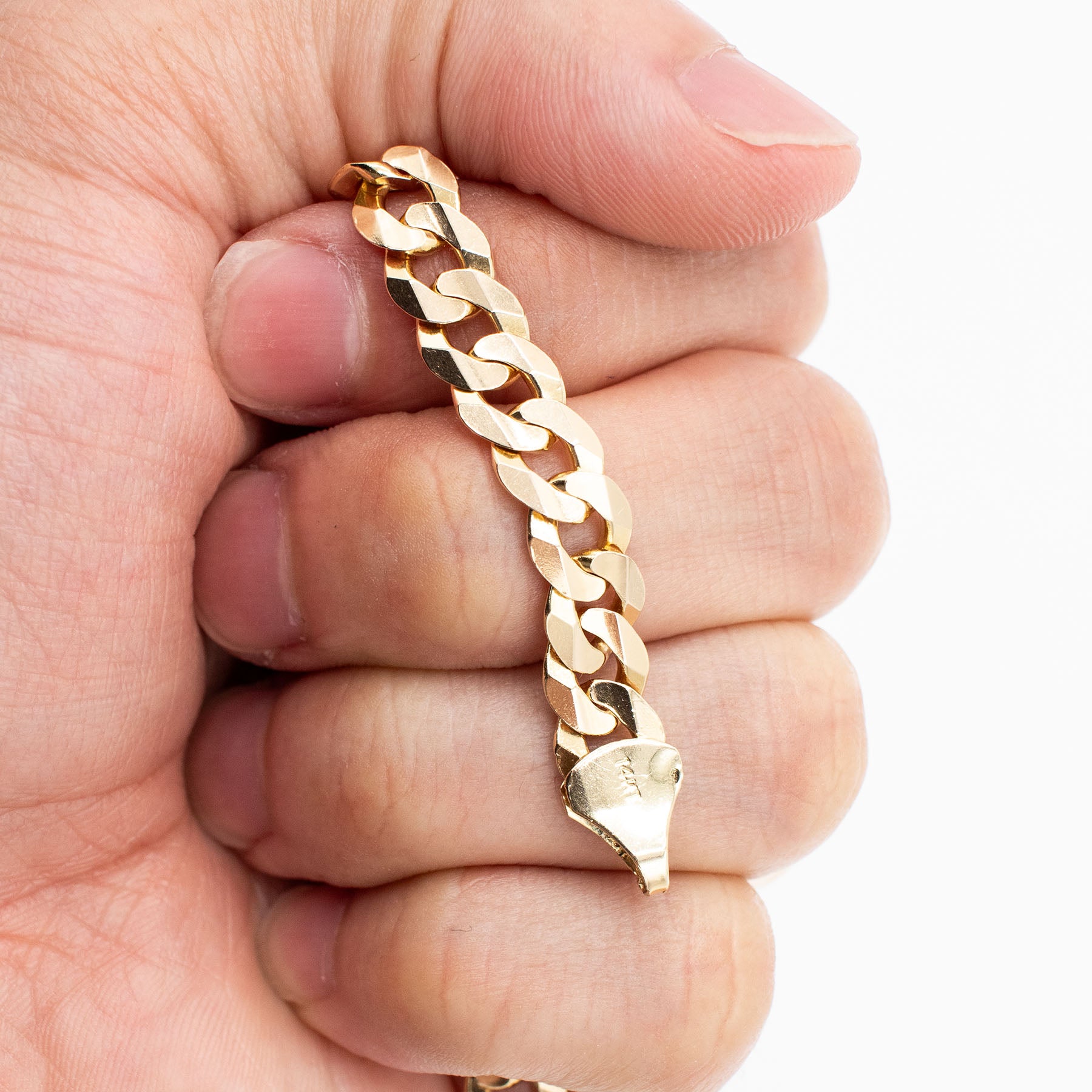 14k Yellow Gold Curb Link Chain 23 inch Necklace