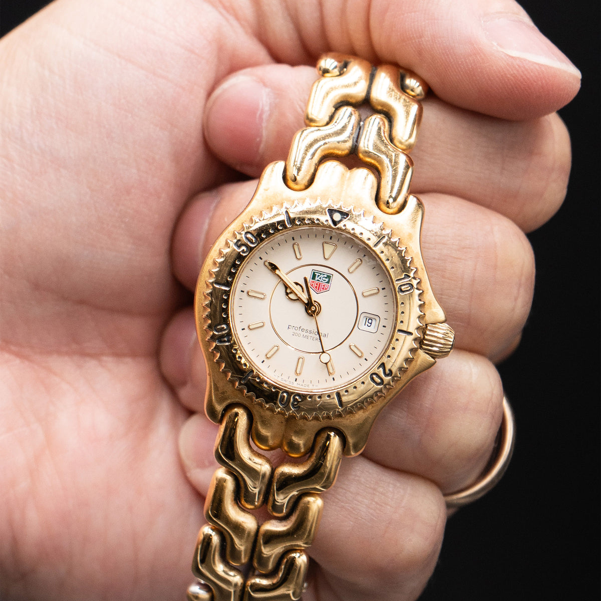 Tag Heuer Professional Cream Dial Stainless Steel Ladies Watch