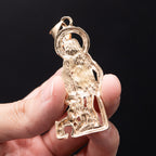 14k Yellow Gold Saint Lazarus Pendant