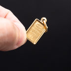 24k Yellow Gold Bar Pendant